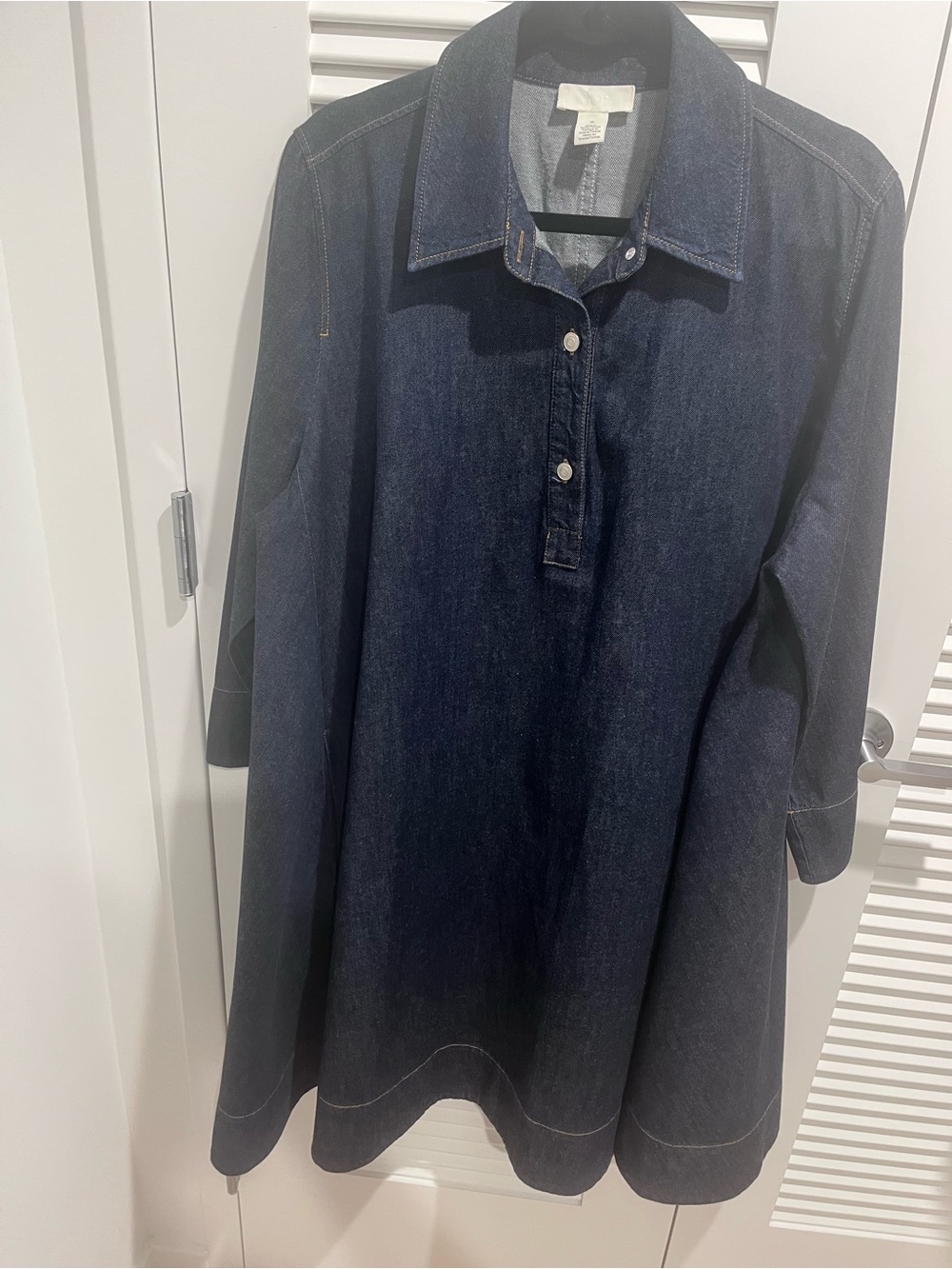 COS Size 12 Dark Blue Denim Swing Shirt Dress - Picture 5 of 5